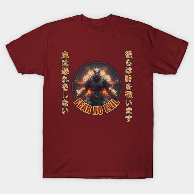 Onis Fear No Evil They Honor the Gods T-Shirt by GozuDesigns